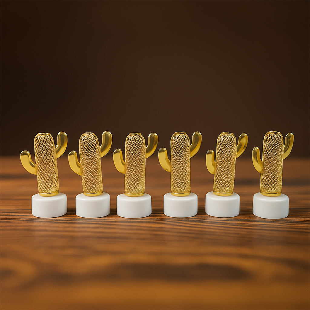 Decorative Cactus Shaped Flameless Led Candles (12 Pc)